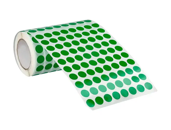 Liderpapel Gomets autoadhesivos círculos verdes 10,5 mm rollo de 6000 unidades