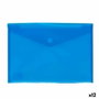 Grafoplás Sobre Velcro Ecoplás Folio Azul (Set de 12)