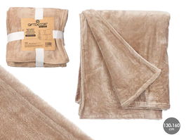 Giftdecor Manta Sedalina Beige 130x160 cm en Poliéster (Set de 8)