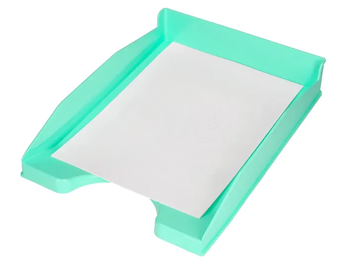 Q-connect Bandeja sobremesa plástico Verde Menta Opaco 240x70x340 mm