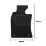 OCC Design Alfombrillas a Medida para Mini R52 Cabrio 2004-2009, Juego de 5 Piezas, Velour Antideslizante, Refuerzo Conductor, Referencia OCCMI0008
