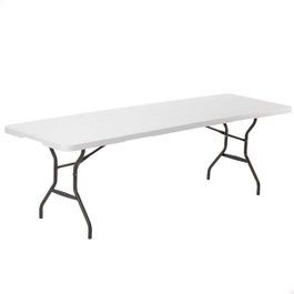 Color Baby Mesa Plegable Mitad Blanca 245x76x74 cm Plástico y Acero Edad Mínima 36 Meses