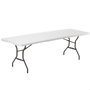 Color Baby Mesa Plegable Mitad Blanca 245x76x74 cm Plástico y Acero Edad Mínima 36 Meses