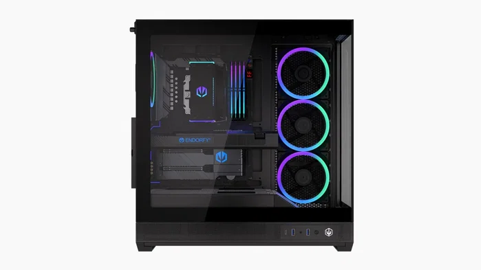 Endorfy Fishtank 6000 Corona Armario Showcase PC ATX con Vidrio Panorámico y Doble Ventilación 360mm