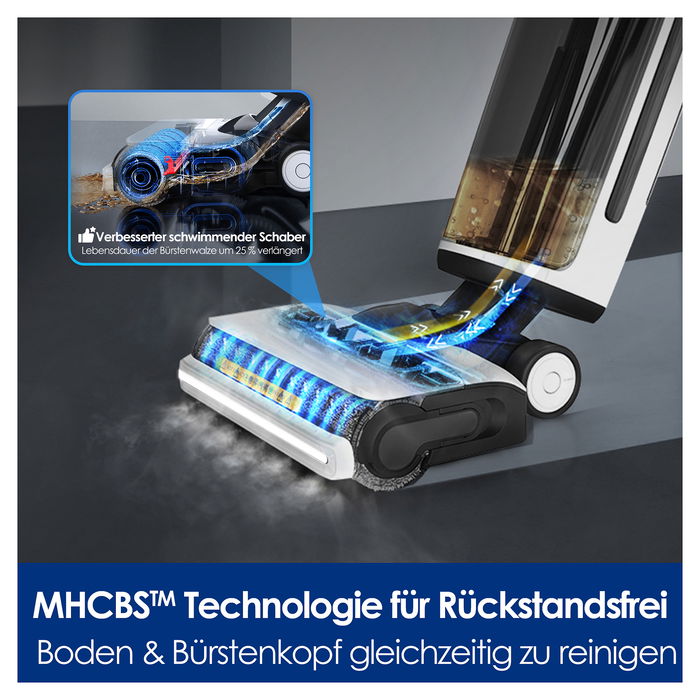 Tineco Floor One S7 Steam Plus Aspirador con Vapor de Seco y Humedo para Suelos Duros, Alfombras y Tapiceria