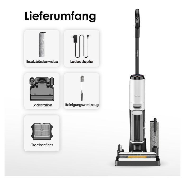 Tineco Floor One S7 Steam Plus Aspirador con Vapor de Seco y Humedo para Suelos Duros, Alfombras y Tapiceria