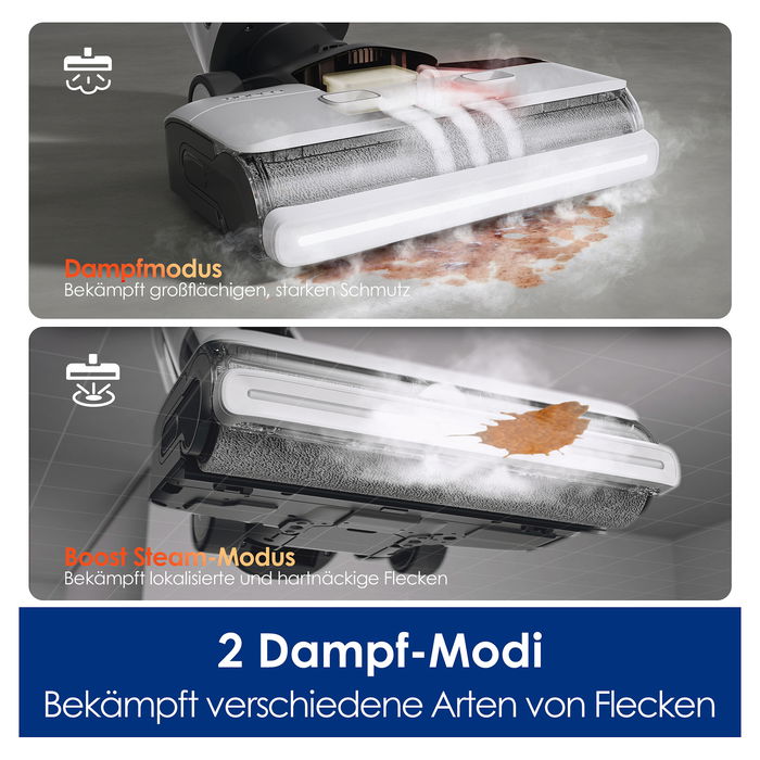 Tineco Floor One S7 Steam Plus Aspirador con Vapor de Seco y Humedo para Suelos Duros, Alfombras y Tapiceria