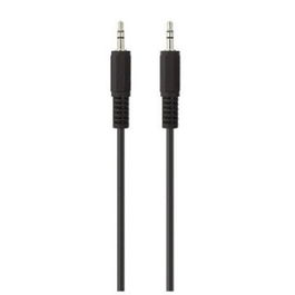 Belkin Cable de Audio Jack 3.5 mm Macho a Macho 1 Metro Negro F3Y111BF1M-P - Para Altavoces, Auriculares, Ordenadores, Smartphones