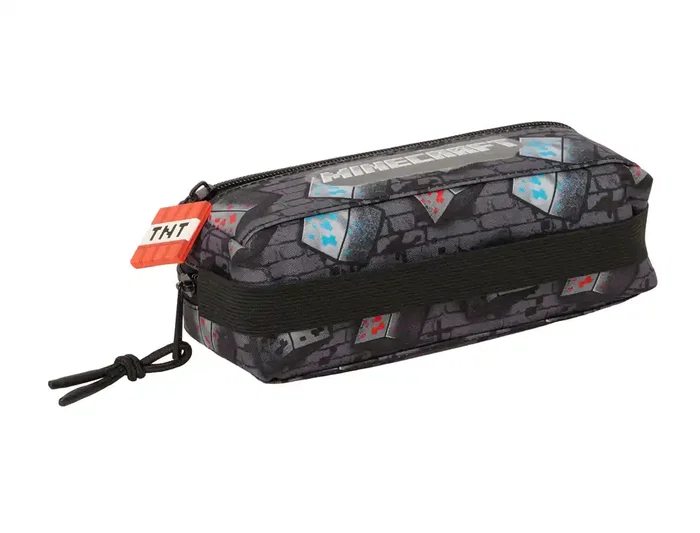 Safta Estuche Portatodo Rectangular Minecraft de 3 Cremalleras 22 cm Grafitti (85x220x60 mm)