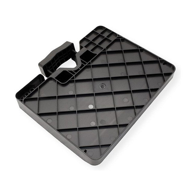 VALUE 17.99.1184 Ablagefach para Montaje en Mástil, Capacidad 3 kg, Compatible con Diámetros 30-48 mm (1,2"-1,9"), Negro