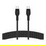 Belkin Cable USB-C a USB-C 2.0 con trenzado de silicona, 2 metros, negro