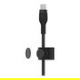 Belkin Cable USB-C a USB-C 2.0 con trenzado de silicona, 2 metros, negro