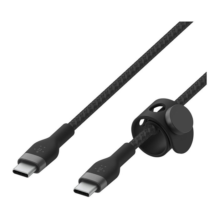 Belkin Cable USB-C a USB-C 2.0 con trenzado de silicona, 2 metros, negro