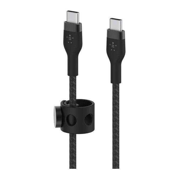 Belkin Cable USB-C a USB-C 2.0 con trenzado de silicona, 2 metros, negro