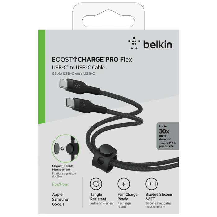 Belkin BOOST↑CHARGE PRO Flex Cable USB-C a USB-C 2.0 de 2 m Negro