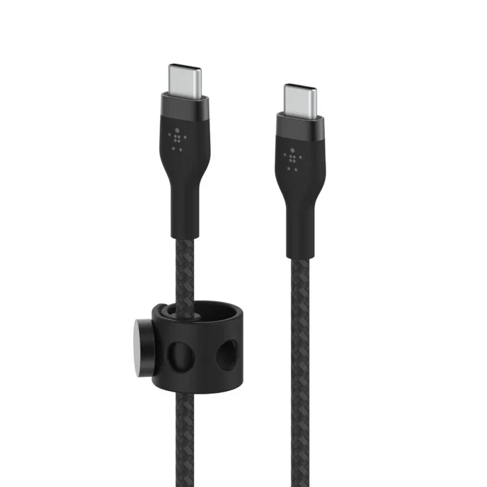 Belkin BOOST↑CHARGE PRO Flex Cable USB-C a USB-C 2.0 Trenzado en Silicona 2 metros Negro