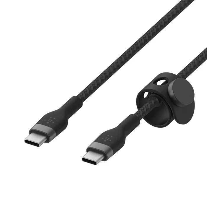 Belkin BOOST↑CHARGE PRO Flex Cable USB-C a USB-C 2.0 Trenzado en Silicona 2 metros Negro
