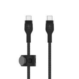 Belkin BOOST↑CHARGE PRO Flex Cable USB-C a USB-C 2.0 Trenzado en Silicona 2 metros Negro