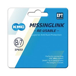 KMC Eslabón Cierre Cadena 7/8V 7.1 mm Plata Enlace Rápido Acero (2 Unidades)
