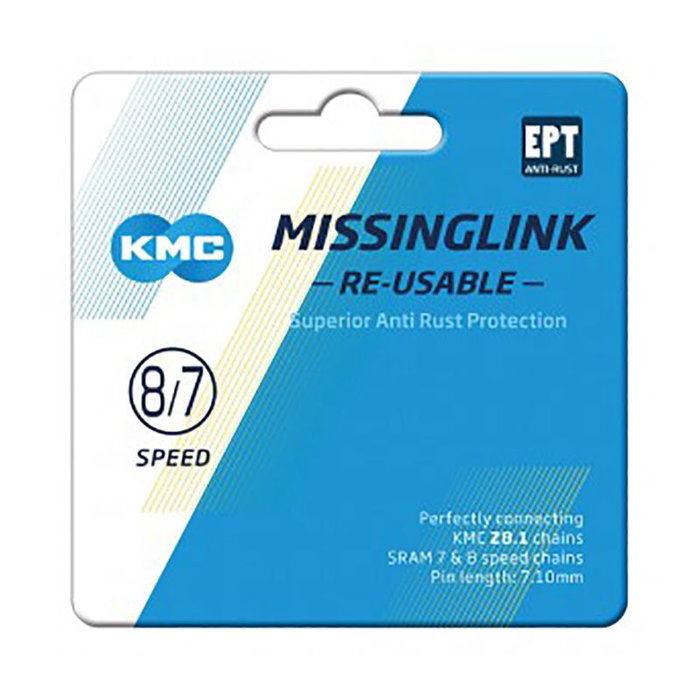 KMC Eslabón Cierre Cadena 7/8V 7.1 mm Plata Enlace Rápido Acero (2 Unidades) KMC Eslabón Cierre Cadena 7/8V 7.1 mm Plata Enlace Rápido Acero (2 Unidades)