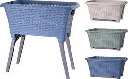 Basics Cesta de ropa con patas plegables, surtido