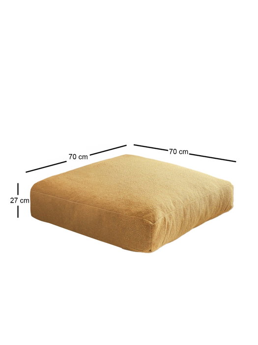 Atelier Del Sofa Cojín TEDDY Mostaza 70x70x27 cm
