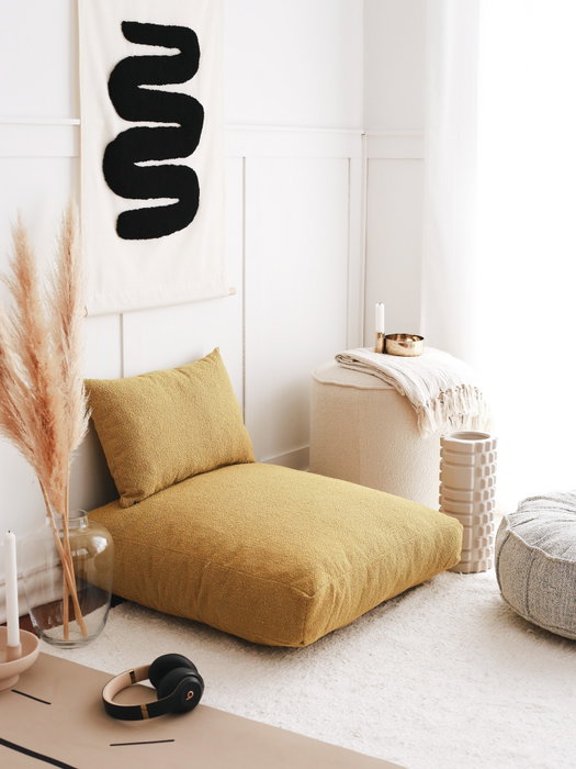 Atelier Del Sofa Cojín TEDDY Mostaza 70x70x27 cm