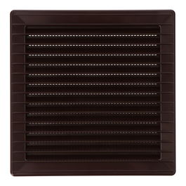 Edm Rejilla ventilación cuadrada empotrable con mosquitera 140x140mm ABS Marrón
