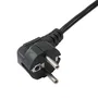 Akyga Cable de Alimentación AK-NB-01A para Portátiles, IEC C5 250V/50Hz 1.5m, Negro, Conectores CEE7/7 y C5 Acoplador Macho