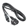 Akyga Cable de Alimentación AK-NB-01A para Portátiles, IEC C5 250V/50Hz 1.5m, Negro, Conectores CEE7/7 y C5 Acoplador Macho