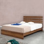 Hanah Home Somier Doble 140 - Walnut, 145x205 cm, 100 cm Alto, Tablero Melamina, Estructura Metálica, Color Nogal