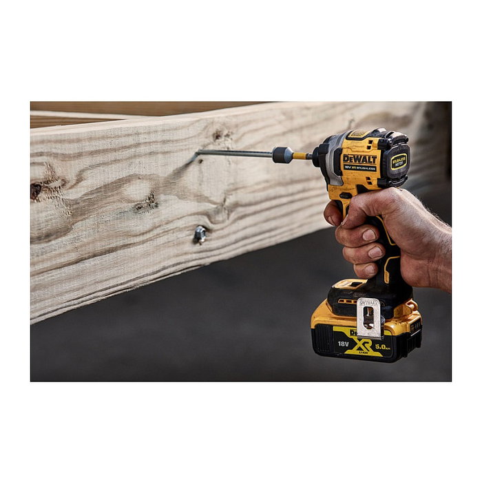 DeWALT DCF850NT Destornillador de Impacto Inalámbrico 18 Volt 1/4" con Mango de Pistola y Motor sin Escobillas