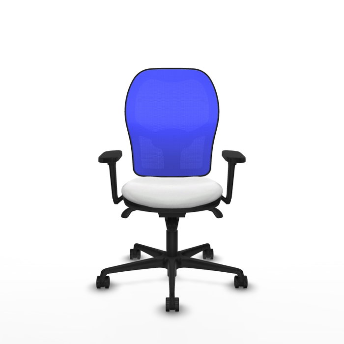 PIQUERAS Y CRESPO Silla de oficina Jorquera con mecanismo Sincro, Blanco/Azul