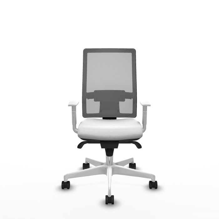 PIQUERAS Y CRESPO Silla de oficina Horna con mecanismo Sincro, Blanco y Gris PIQUERAS Y CRESPO Silla de oficina Horna con mecanismo Sincro, Blanco y Gris