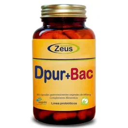 ZEUS Dpur+Bac 90 Cap. Complemento alimenticio con Cardo Mariano, NAC, Probióticos, CoQ10 para depuración hepática