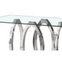 DKD Home Decor Mesa de Comedor de Acero y Cristal Templado 160x90x76