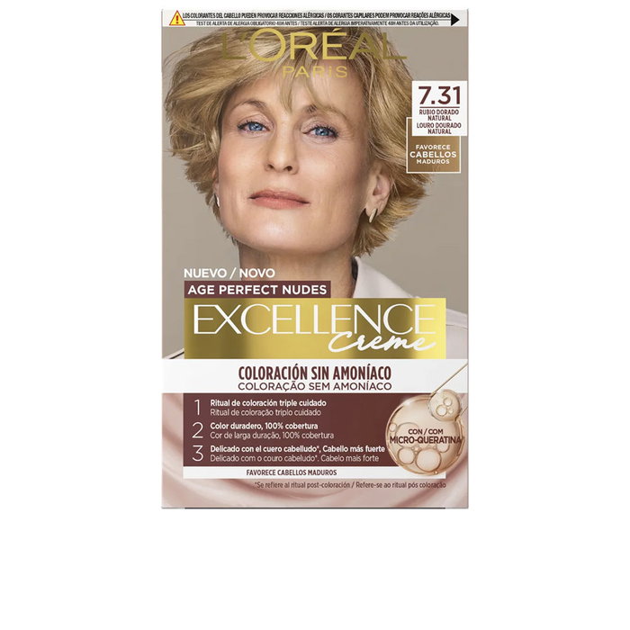 L'Oréal Paris Excellence Crème 7.31-Rubio Dorado Natural L'Oréal Paris Excellence Crème 7.31-Rubio Dorado Natural
