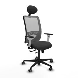 PIQUERAS Y CRESPO Silla de oficina Zulema Gris con mecanismo Sincro/Traslack