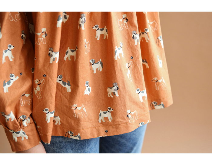 Dailylike Tela de Algodón Orgánico Fox Terrier 1,10m x 3m