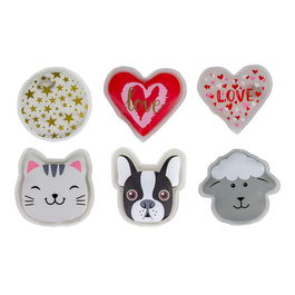 Mhome Calentador de Manos Reutilizable Calentador Calor 50-55°C Modelos Variados 11x10x1cm