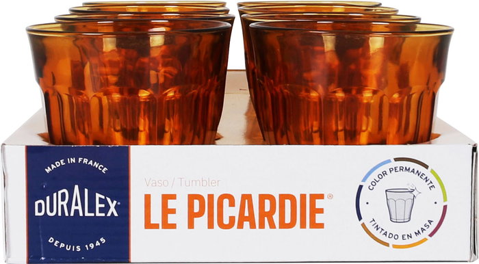 Duralex Vaso Picardie de 25cl Color Ámbar (Pack de 24) lifespan