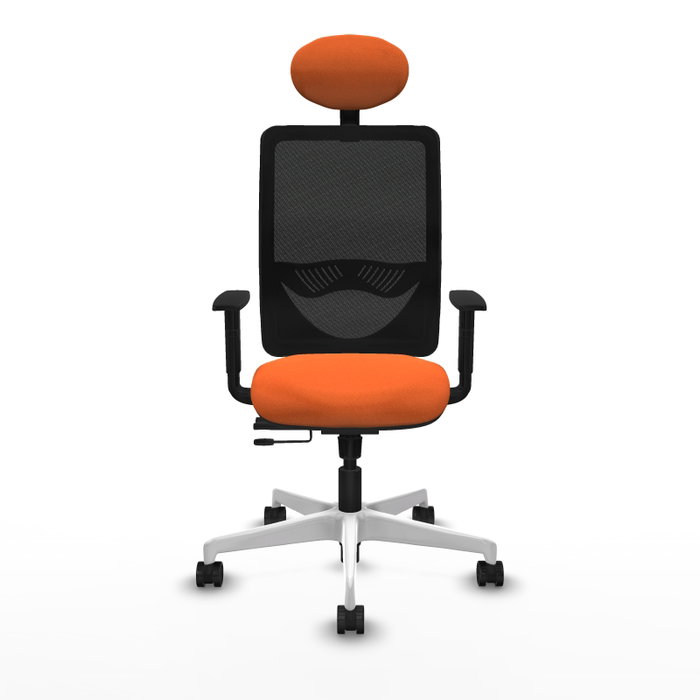 PIQUERAS Y CRESPO Silla de oficina Zulema Naranja y Negro