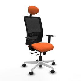 PIQUERAS Y CRESPO Silla de oficina Zulema Naranja y Negro