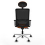 PIQUERAS Y CRESPO Silla de oficina Zulema Naranja y Negro