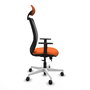 PIQUERAS Y CRESPO Silla de oficina Zulema Naranja y Negro