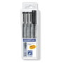 Staedtler Pigment Liner 308 Negro Estuche de 3 unidades con Portaminas de regalo