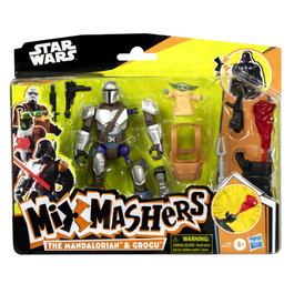 HASBRO Figura The Mandalorian & Grogu Deluxe Mix Mashers Star Wars 12cm