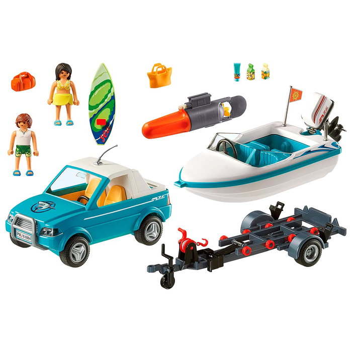 Playmobil Pick Up Con Lancha Summer Fun 71589