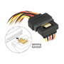DeLOCK 60145 Cable de alimentación SATA de 15 pines a 2 x SATA de 15 pines, 15 cm