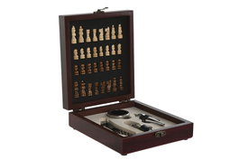 DKD Home Decor VINO SET 5 MDF INOX Granate